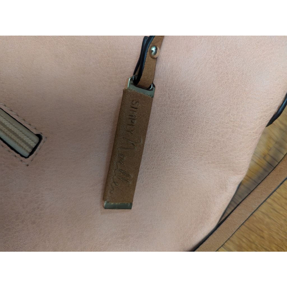 Simply Noelle Colorblock Hobo Bag Pink Tan NWT - Picture 3 of 13